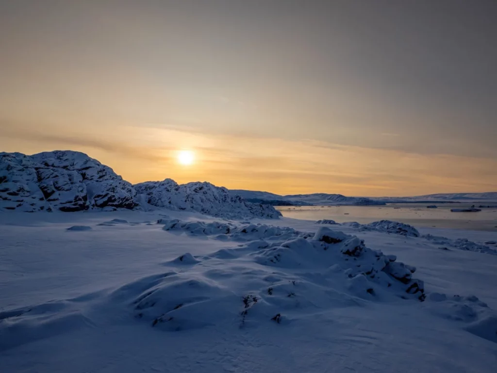 Sunrise in the arctic
