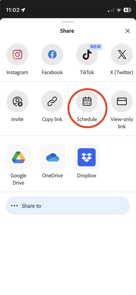 Workflow Bilder mobil zu teilen.