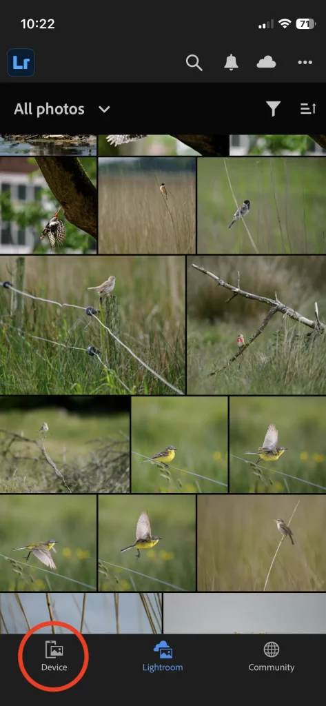 Workflow Bilder mobil zu teilen.