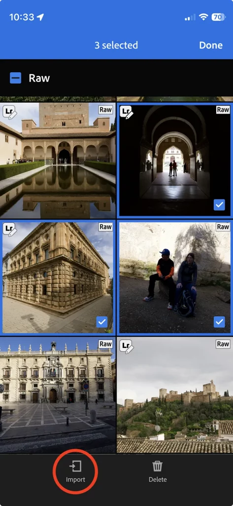 Bildschirmfoto Adobe Lightroom